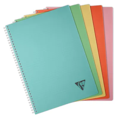 Obrázok produktu pre Špirálový zošit Clairefontaine LINICOLOR, DIN A4, 5 kusov