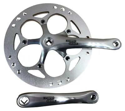 Image de SA - Manivelle argentée 56T 170 mm FCSS56 Simple Chainguard