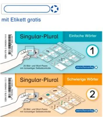 Immagine prodotto di Meine Grammatikdose 1 und 2 - Singular-Plural - Einfache und schwierige Wörter