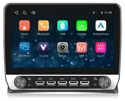 Zdjęcie produktu dla Radio samochodowe 10,1 cala do VW T5 Multivan Transporter (2008-2015) z podwójnymi pokrętłami, obsługą CarPlay i Android Auto bezprzewodową, Bluetooth i systemem Linux