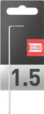 Produktbild von INBUS® 71475 Winkelschraubendreher (extra lang) 1.5mm, mit Kugelkopf — Germany
