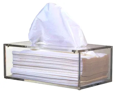 Produktbild von Rechteckige Kosmetiktuchbox aus transparentem Acryl