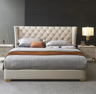 Produktbild von Chesterfield Design Bett Schlafzimmer Kunstleder Polster 180x200 Neu