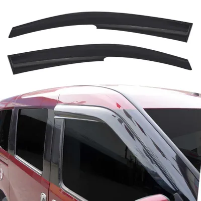 Productafbeelding van Winddeflectoren, regendeflectoren voor VW Caddy, modeljaren 2003-2025, donker acryl, 2-delig