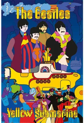 Immagine prodotto di The Beatles - Poster "Yellow Submarine", Maxi PM8079 (91,5 cm x 61 cm) (Bunt)