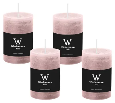 Produktbild von Rustik Marble Kerzen (durchgefärbt) Rosé 80 x 68 mm, 4er Set