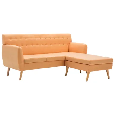 Produktbild von vidaXL Sofa L-Form Stoff 171,5x138x81,5 cm Orange