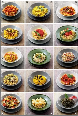 Produktbild von Wallario Outdoor-Poster für Garten oder Balkon, Motiv Italienische Pasta, in ca. 120 x 180 cm