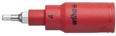 Image de Embout de tournevis 3/8" à six pans creux VDE 4 x 75 mm Wiha | 4010995431051