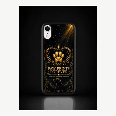 Productafbeelding van iPhone X / XS hoesje, telefoonhoesje, beschermhoesje, case met een pootjesmotief – LUNØIR ©