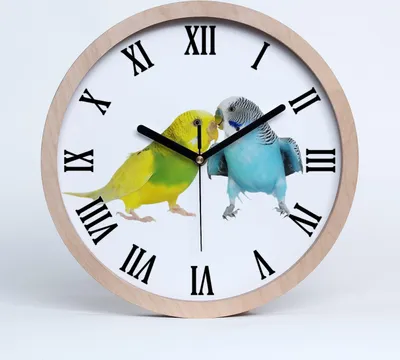 Produktbild von Holzuhr 25fi cm wanduhr - schwarze Spitzen - papużkialiste
