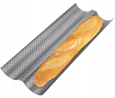 Obrázek produktu pro Forma na bagety Rossner, perforovaná, s nepřilnavým povrchem, vhodná pro 2 bagety