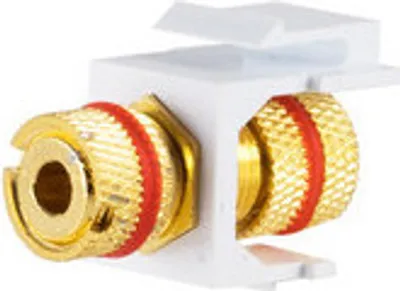 Produktbild von Netzwerk Adapter Keystone Verbinder, Audio Bananen-Buchse, Vergoldet, Rot