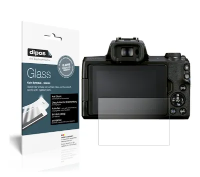 Produktbild von 2x Schutzfolie für Canon EOS M50 Mark II matt - Anti-Shock 9H Folie dipos Glass Kunststoffglas