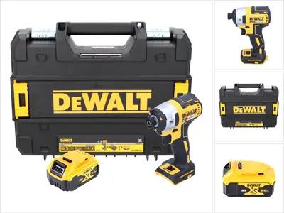 Produktbild von DeWalt DCF 887 NT Akku Schlagschrauber 18 V 205 Nm 1/4" Brushless + 1x Akku 5,0 Ah + TSTAK - ohne Ladegerät