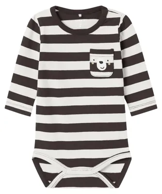 Zdjęcie produktu dla NAME IT Męska koszulka body Nbmking Ls, kolor Cloud Dancer, model Numeric_68