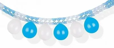 Image de Guirlande de ballons bleu et blanc, 3 mètres, marque PARTY GO