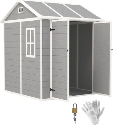 Produktbild von Outsunny Gerätehaus 2,91m² 181 x 181 x 220 cm Geräteschuppen mit Satteldach