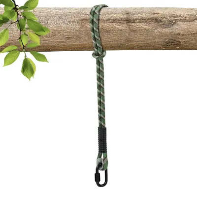 Image de Omgoods - Corde de fixation pour balançoire, 215,9 cm avec mousqueton, pour intérieur et extérieur