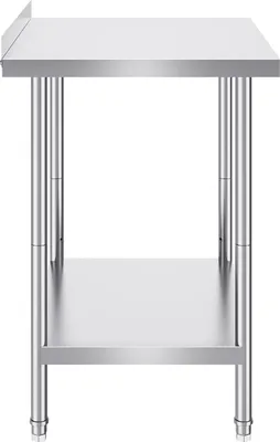 Zdjęcie produktu dla Stół roboczy ze stali nierdzewnej SucceBuy 24 x 30 x 36 cali, komercyjny stół roboczy do przygotowywania żywności, solidny metalowy stół roboczy z regulowaną wysokością do restauracji, domu, hotelu, kuchni