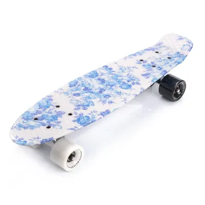 Produktbild von Meteor Pennyboard Mini Skateboard Multikolor Flowers Weiss