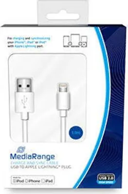 Produktbild von MediaRange Lade- & Datenkabel USB 2.0 auf Apple Lightning 1m