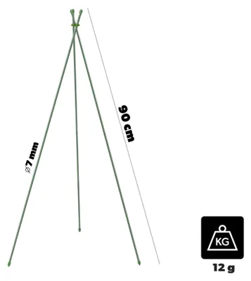 Image de Support conique pour plantes - Tuteur pour tomates et support pour plantes grimpantes - Acier - Hauteur 90 cm - Lot de 3 pièces - Vert