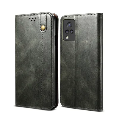 Immagine prodotto di Custodia per VIVO S9, custodia flip in pelle con funzione stand verde
