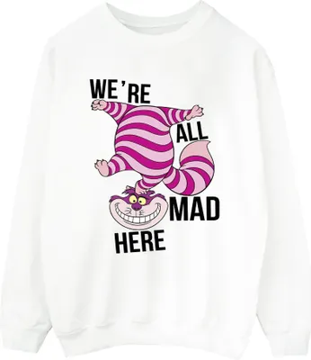 Produktbild von Disney - "Alice In Wonderland All Mad Here" Sweatshirt für Herren BI7914 (S) (Weiß)