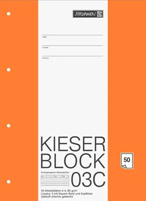 Immagine prodotto di 10X BRUNNEN 1042923 Block A4 Kieserblock Lin3 50Bl