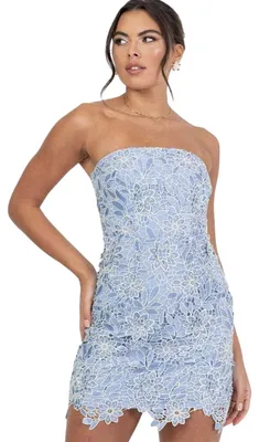 Produktbild von Deluxe - Minikleid für Damen, Bandeau GT31489 (38 DE) (Blau)
