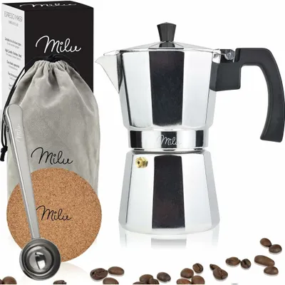Zdjęcie produktu dla Milu 5049 Milu Espressokocher silber, 6 Tassen