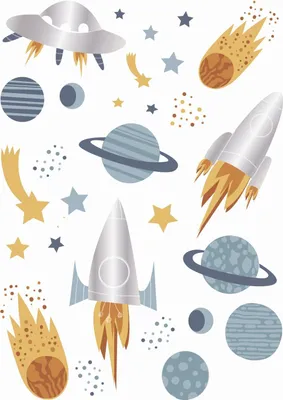 Obrázok produktu pre ESTAhome tetovanie na stenu modrá, sivá a žltá 47,5 x 66 cm