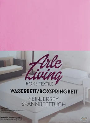 Produktbild von Jersey Spannbettlaken Wasserbett Boxspringbett Rosa 180x200 - 200x200 cm 100% Baumwolle