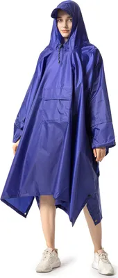 Produktbild von Regenponcho Damen Wiederverwendbar Cycling Regenjacke mit Kapuze