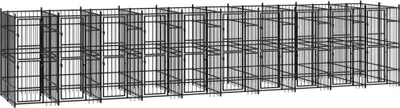 Obrázek produktu pro Venkovní psí kotec ocel 18,43 m²