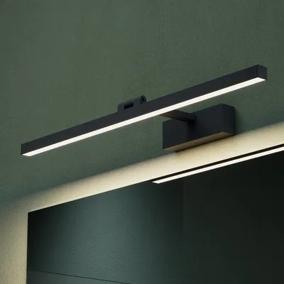 Produktbild von Mai & Mai Spiegelleuchte 60cm LED Badlampe | Spiegellampe, 4000K Badezimmer Lampe | 180° Drehbar Sandschwarz 14W Strahlenschön