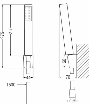 Image de Ensemble de douche fixe Mexen R-77, doré - 785775052-50