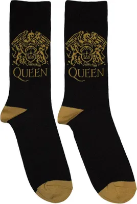 Obrázek produktu pro Queen - Ponožky pro muže/dámy uni RO13973 (39,5 EU - 45,5 EU) (černá/zlatá)
