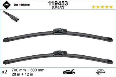 Produktbild von SWF DAS ORIGINAL Scheibenwischer Wischblatt Vorne für RENAULT Clio V Schrägheck (BF) Rahmenlos