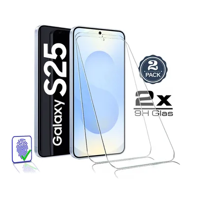 A product shot of screen protectors for a Samsung Galaxy S25 5G.