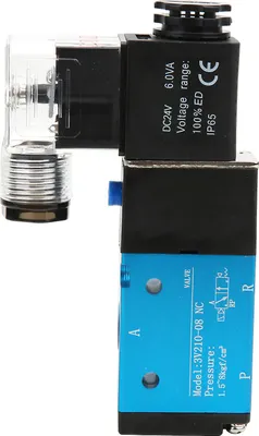 Obrázok produktu pre 3V210-08 2-polohový 5-cestný elektromagnetický ventil PT1/4in 1,2 MPa 170Psi Elektromagnetický ventil IP65 (DC24V)
