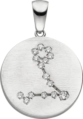 Produktbild von JOBO Anhänger Sternzeichen Fische 925 Sterling Silber matt 15 Zirkonia