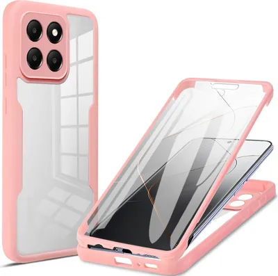 Produktbild von Für Xiaomi 14T Pro Full Cover 360 Grad Acrylic Hybrid TPU Schutz Hülle Case Rosa