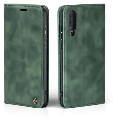 Produktbild von Handy Hülle für Samsung Galaxy A50 Klapphülle Bookcase Flip Cover Handy Tasche Etui Farbe: Grün