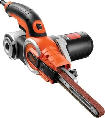 Obrázek produktu pro Elektrická pilka BLACK+DECKER KA902EK-QS, 400 W, nastavitelná rychlost, včetně kufříku, 3 brusné ramena a brusné pásy