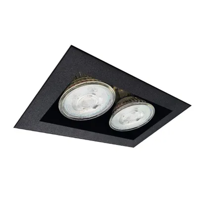 Obrázek produktu pro Zapuštěná svítidla s obdélníkovým otvorem, černá, 2xGU10, 10 W, CAGE 3034, Brosline