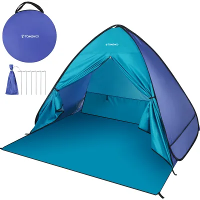 Produktbild von TOMSHOO Strandzelt Sofortiger Pop-Up-Strandschatten Sonnenschutz Zeltueberdachung Cabana mit Tragetasche