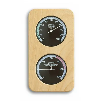 Produktbild von TFA - Analoges Sauna-Thermo-Hygrometer mit Holzrahmen 40.1004 - natur