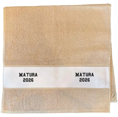 Produktbild von Huuraa Handtuch Matura 2026 Abschluss Österreich / Schweiz 50x100cm Sand Baumwolle Handtuch Geschenkidee
